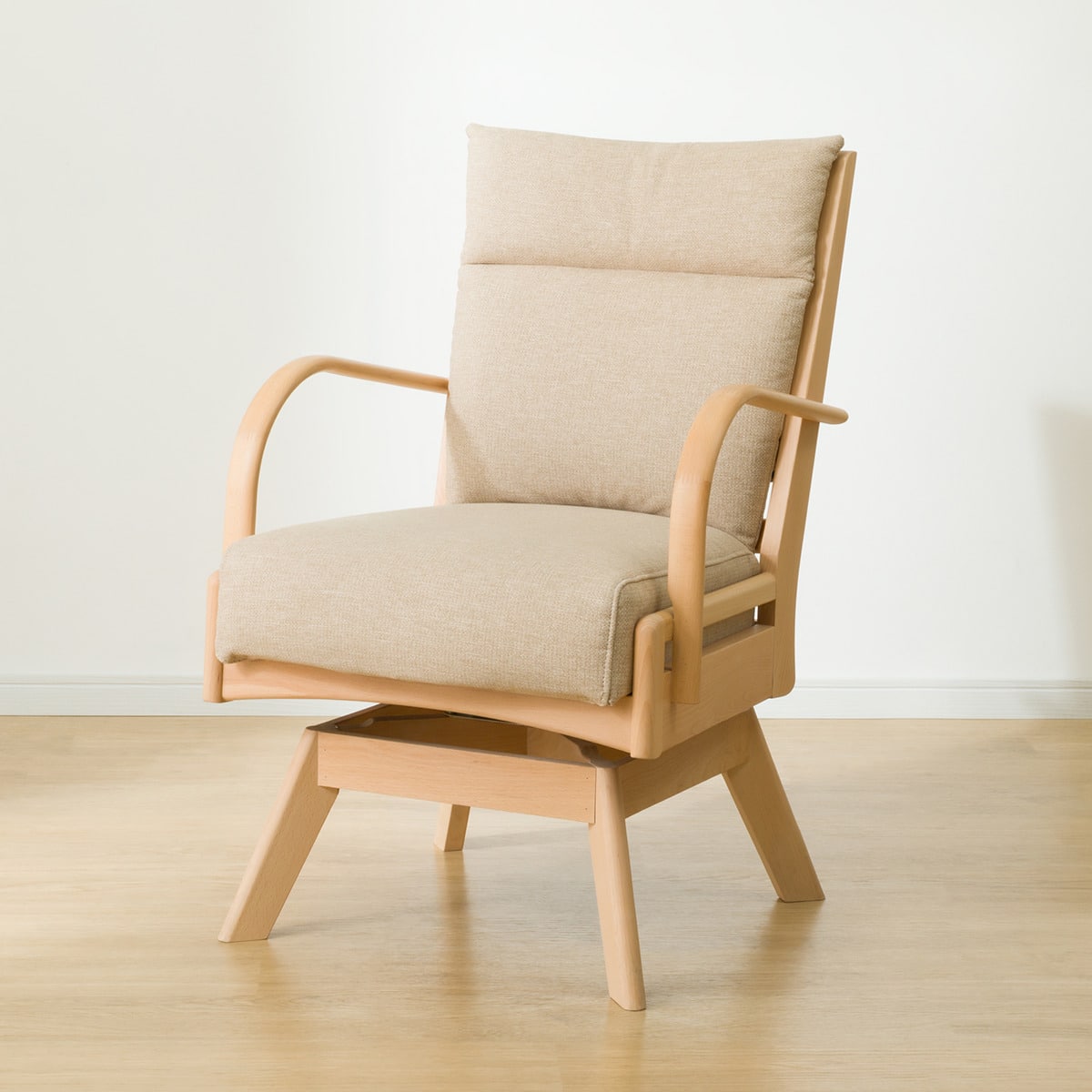 ソファのような座り心地のポケットコイルダイニング回転チェア(N