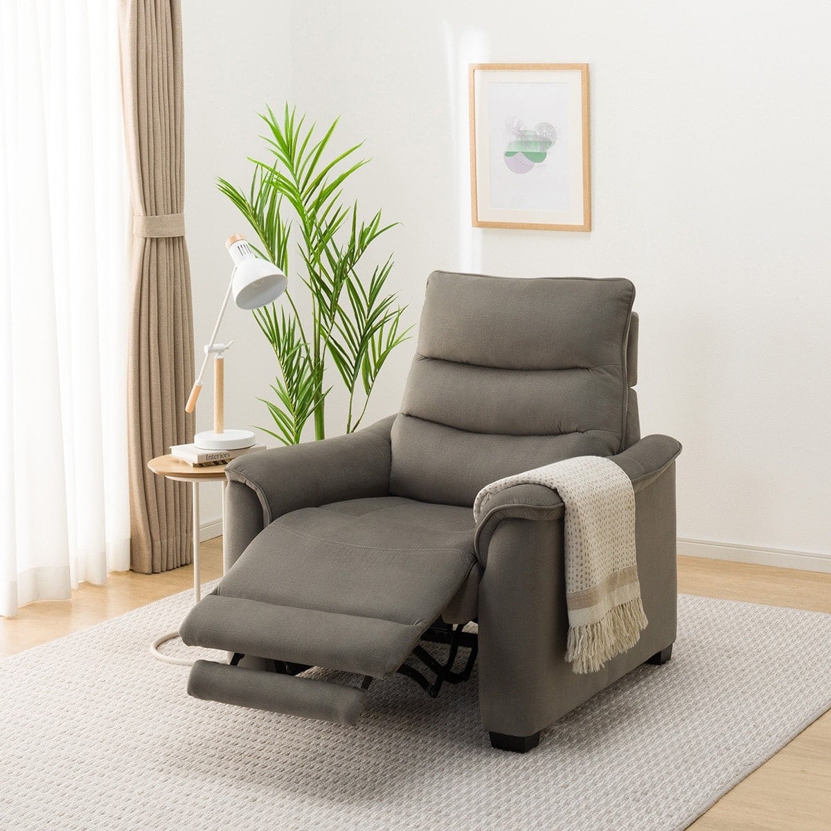 1人掛け電動リクライニングソファ 布張りタイプ(Nビリーバ3 マイクロF