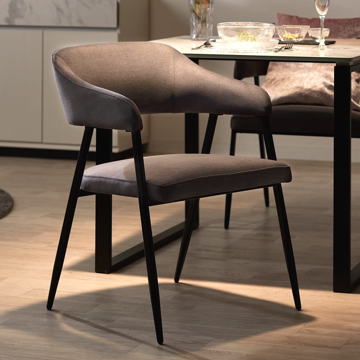 肘付きダイニングチェア(イジー2 GY) | ニトリネット【公式】 家具