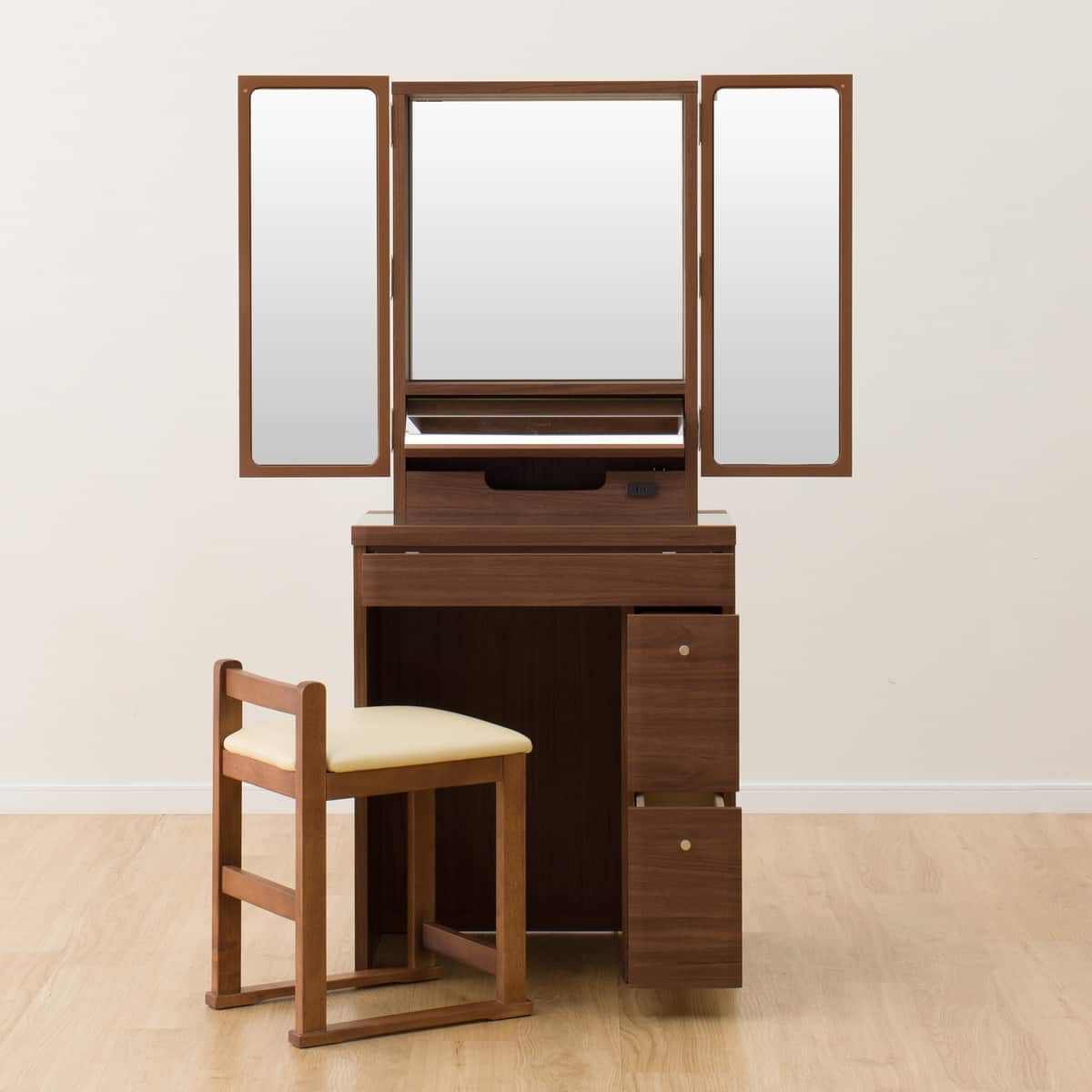 三面鏡ドレッサー(DR2 MBR) | ニトリネット【公式】 家具・インテリア通販