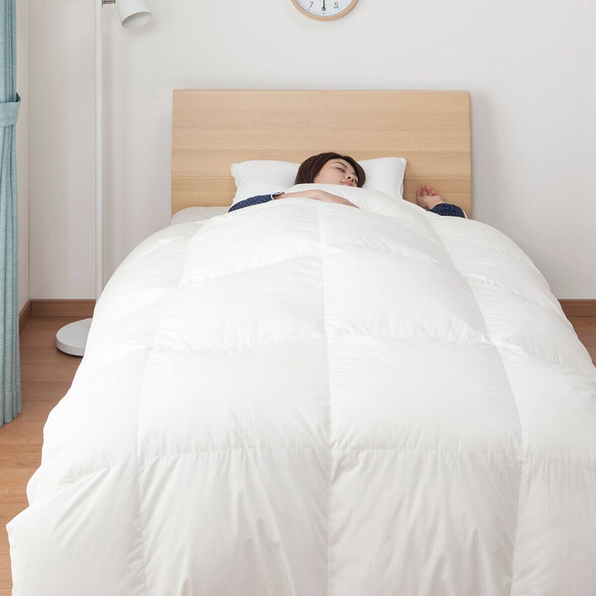 日本製】ホワイトグースダウン93% 羽毛布団(ムーンシャンテン ダブル