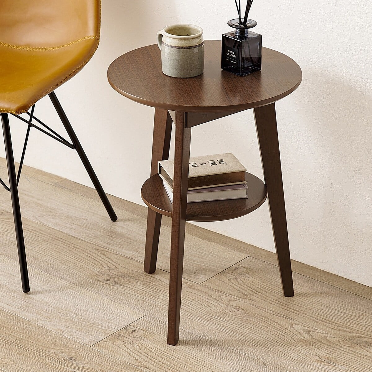 棚付き 円形サイドテーブル(BR) | ニトリネット【公式】 家具