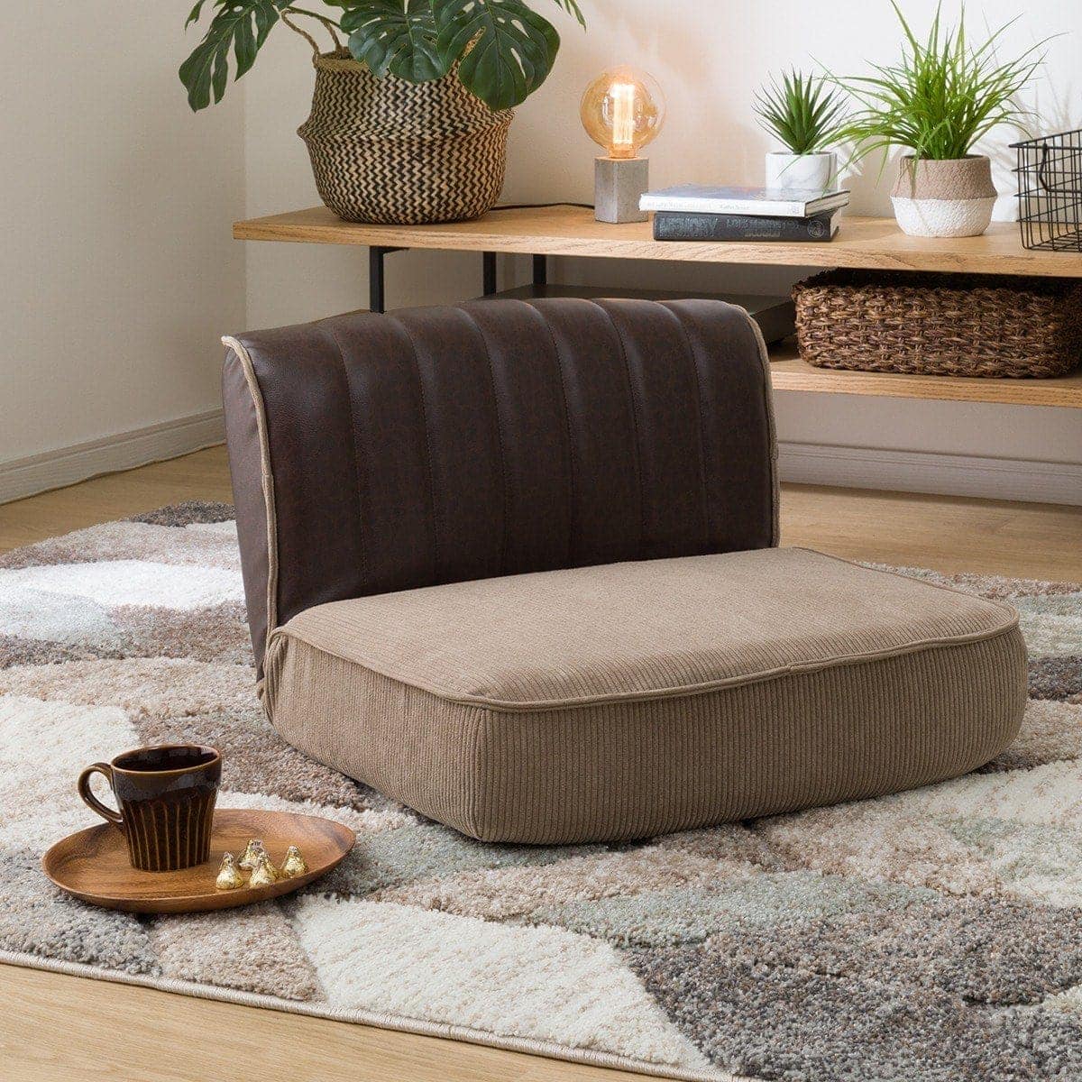 一人掛けヴィンテージローソファ(BE-BR) | ニトリネット【公式】 家具