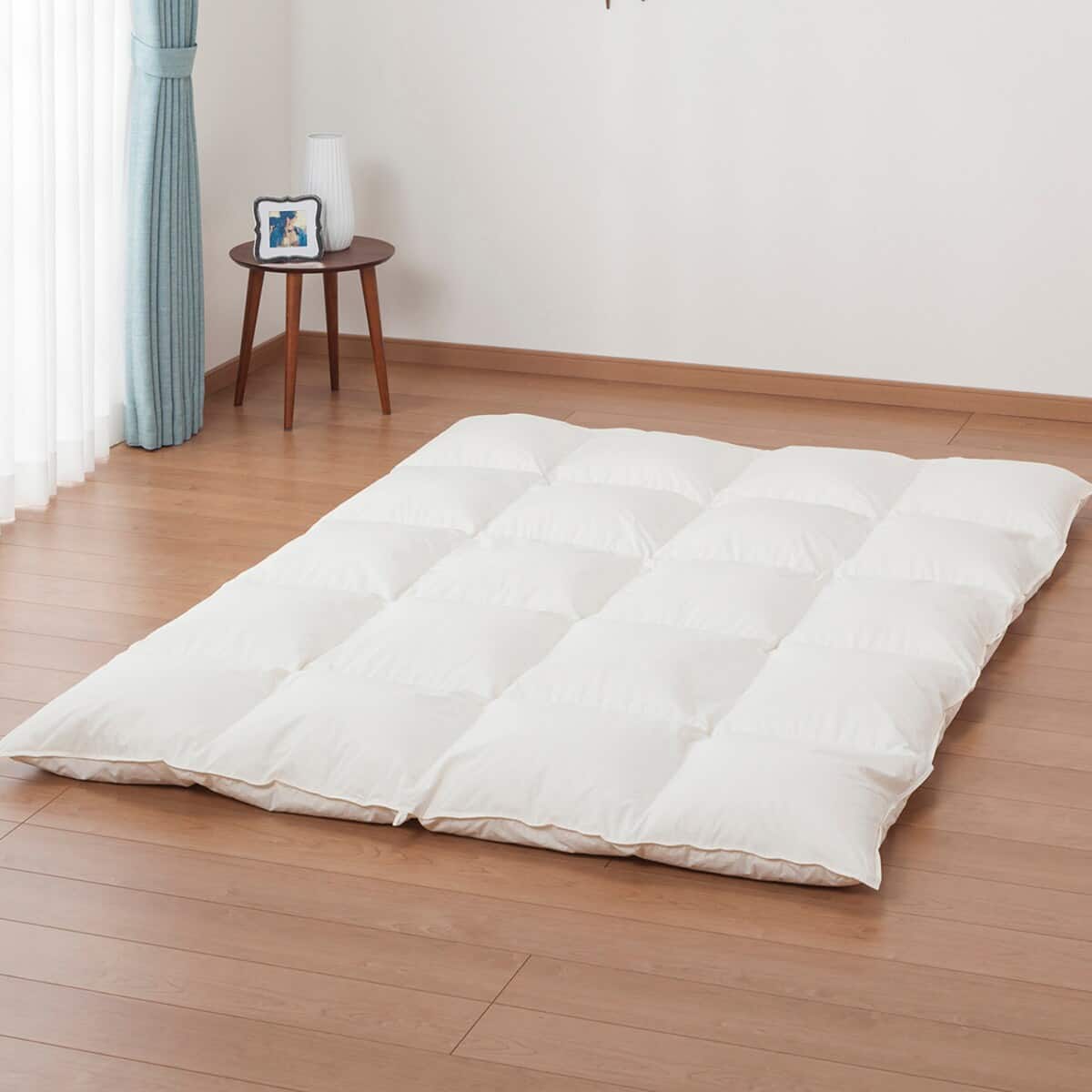 日本製】ホワイトダックダウン93% 羽毛布団(ムーンシャンテン クイーン