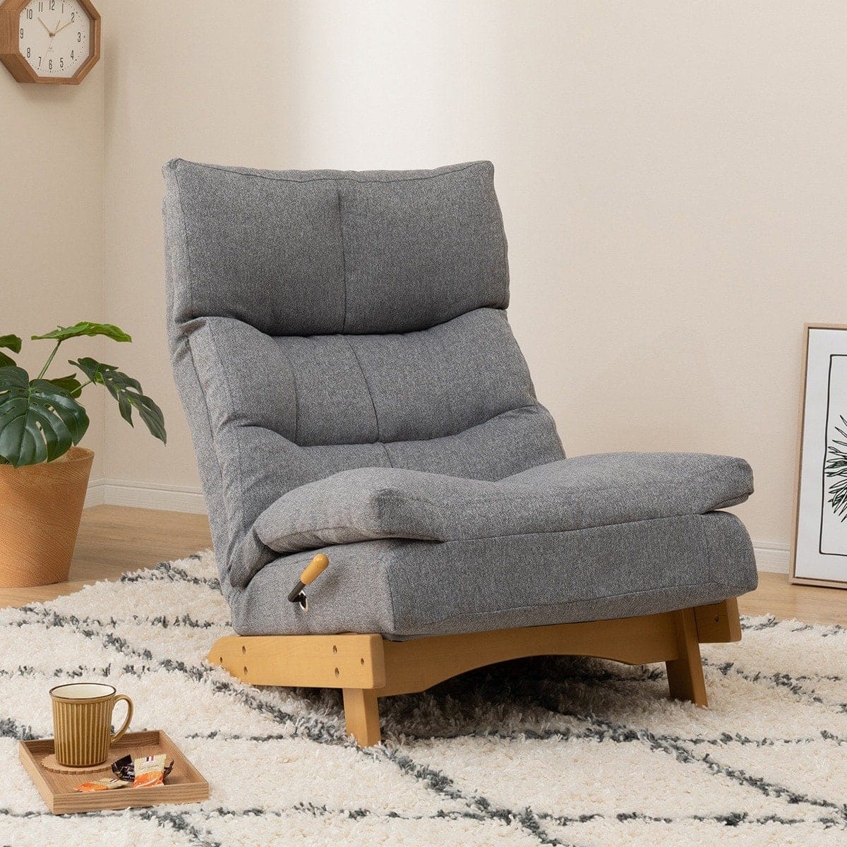 リクライナーソファ(KJ-1 GY/NA 右レバー) | ニトリネット【公式