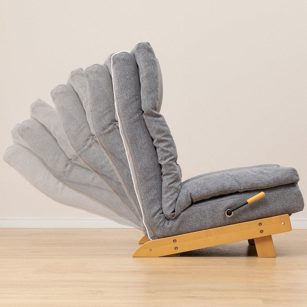 お*き様 リクライナーソファ(KJ-1 GY/NA 右レバー) リクライナーソファ