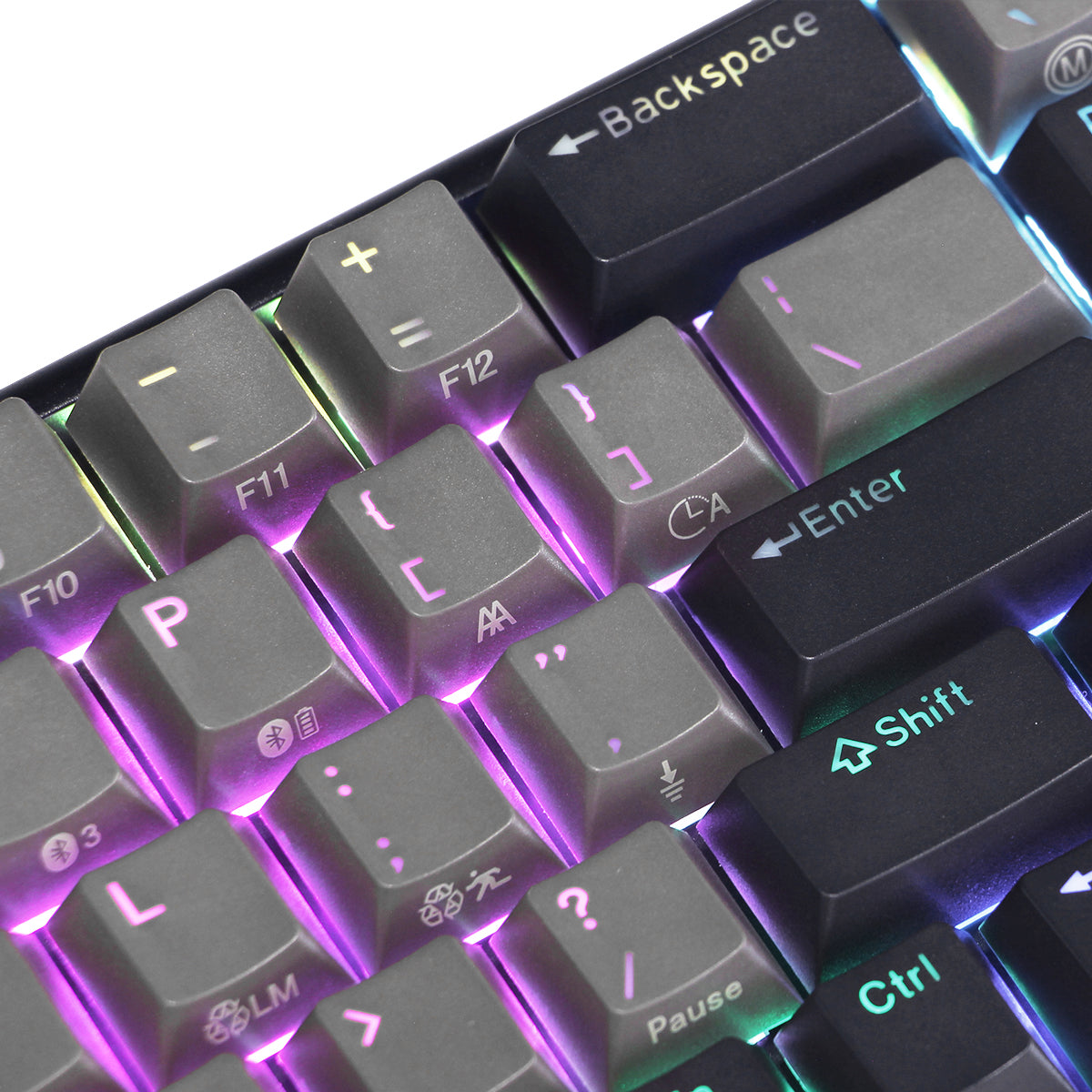 NiZ ATOM68 静電容量無接点ワイヤレスキーボード バックライト付き 黒い