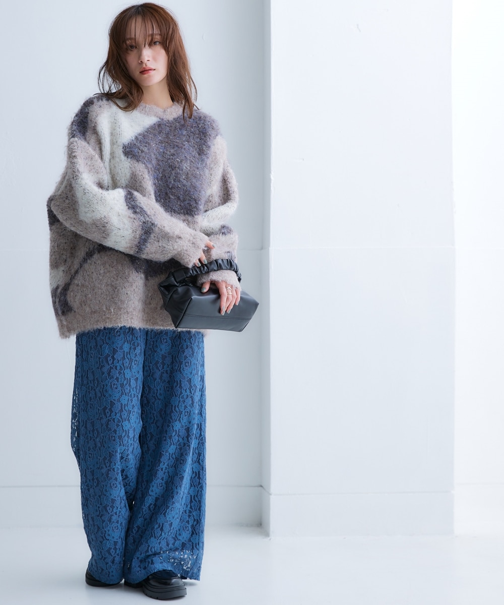 3色使いブークレジャガードニット［Soiunique］ 通販【ニッセン】