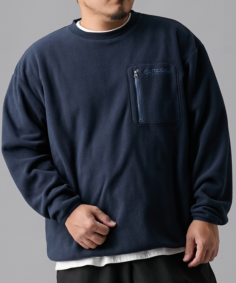 フリースクルーネックトレーナー アウトドアプロダクツ 【大きいサイズ