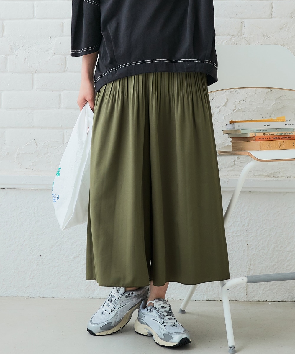 消しプリーツスカーチョ＜大きいサイズ有＞ 通販【ニッセン】