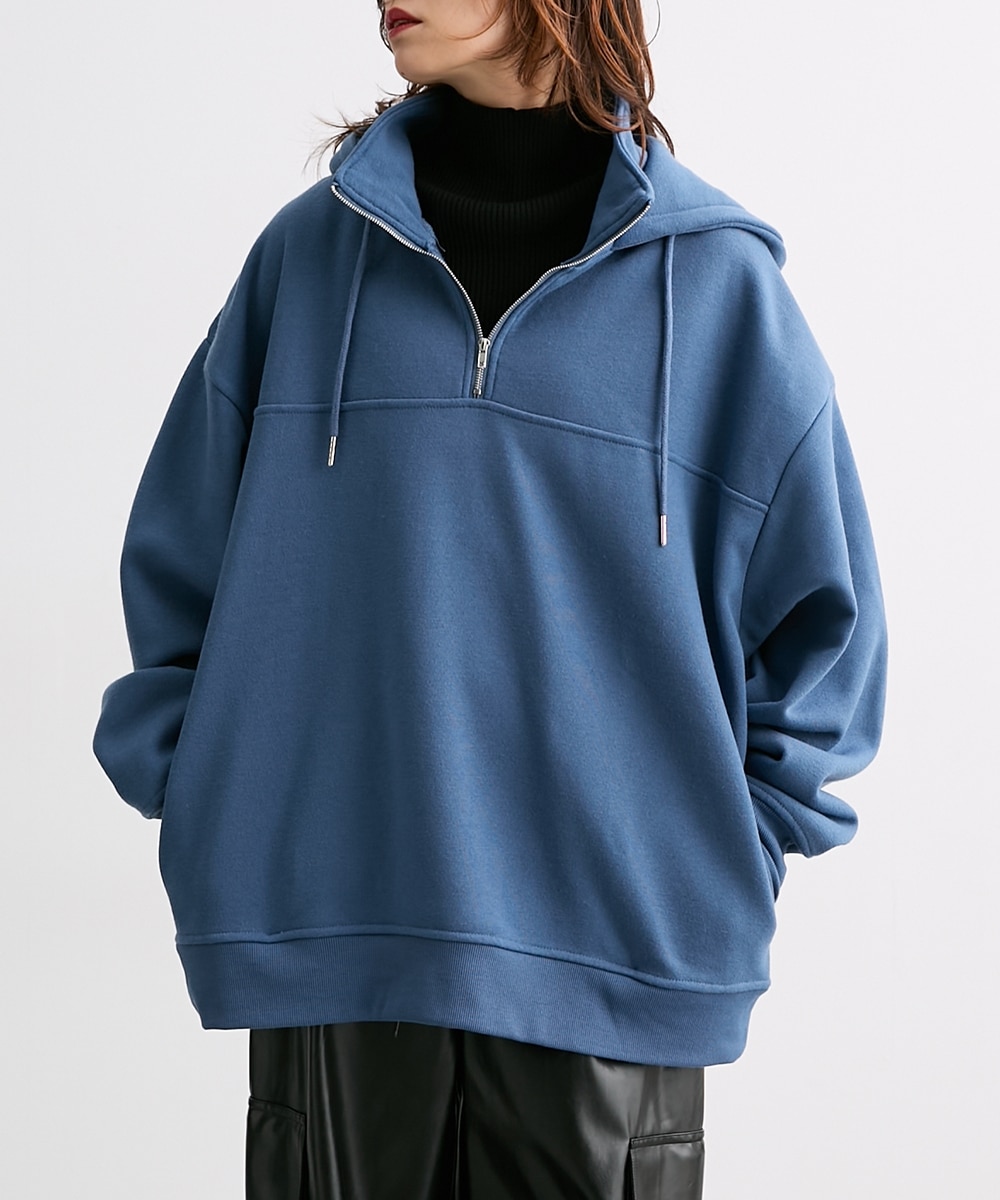 裏起毛】ゆったりサイズハーフジッププルオーバー ［Soiunique］ 通販