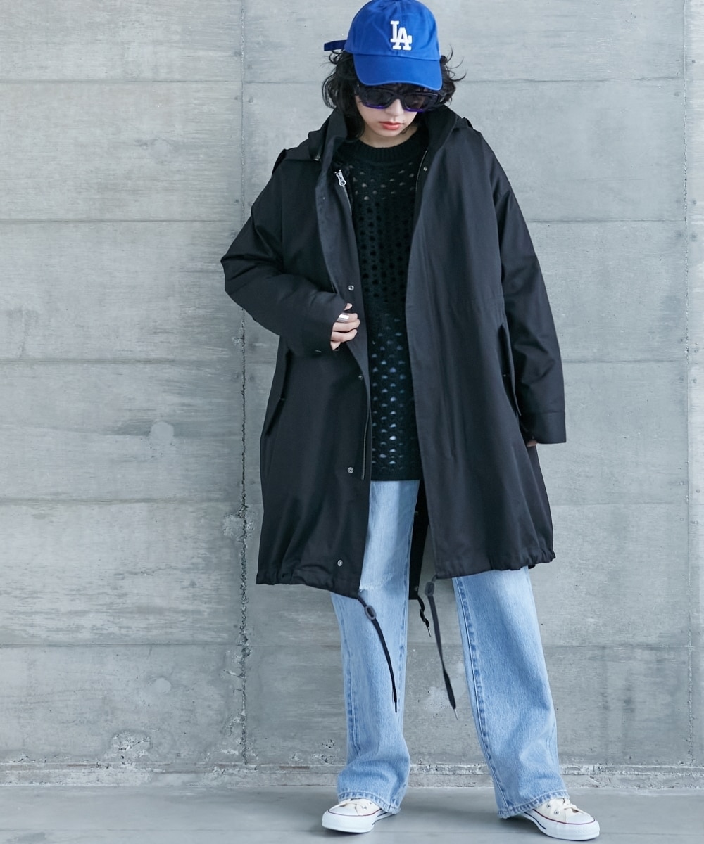 大きいサイズ ファーブルゾンライナー付モッズコート GEVS. 通販