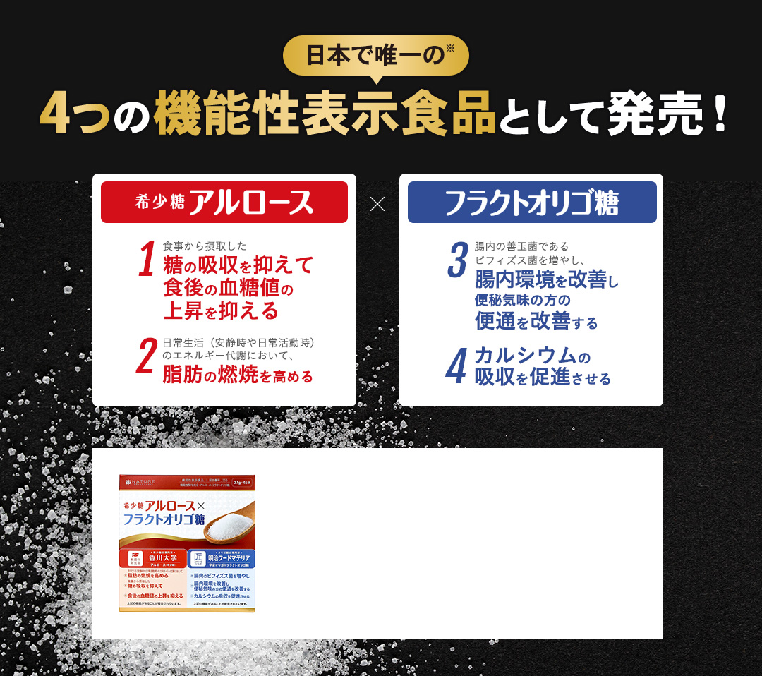 アルロース（希少糖）&フラクトオリゴ糖 | ナチュレサプリメント＆教授