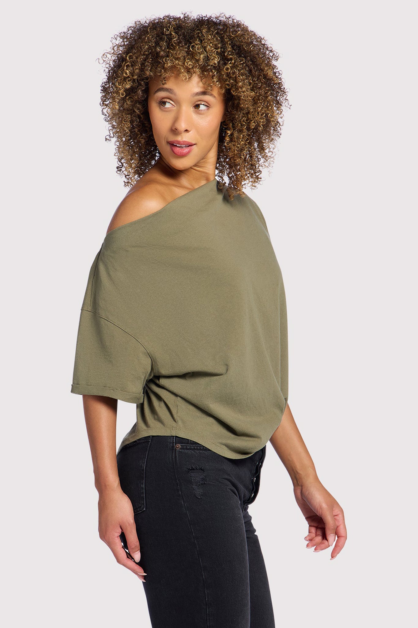 Vintage Cotton Off The Shoulder T-Shirt | Women's Off Shoulder Top