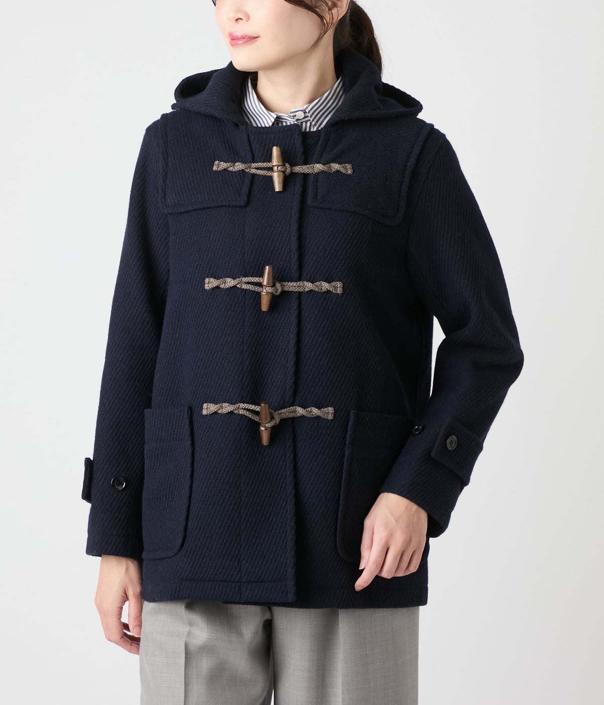 L】ウールバスケット ショートダッフルコート(79556450-2025