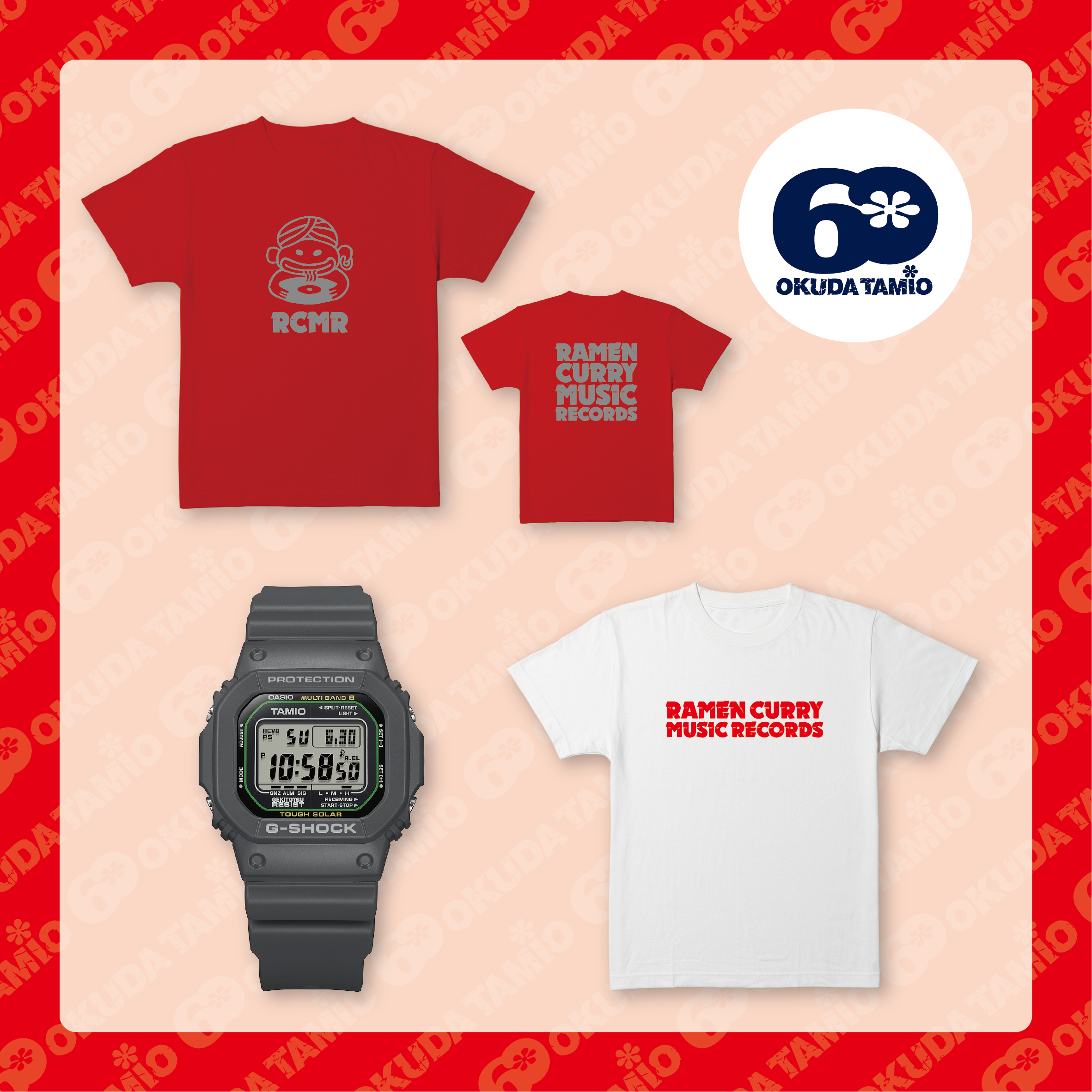 OT60記念RCMR New Tシャツ販売決定！蔵出し超数量限定で「OT G-SHOCK