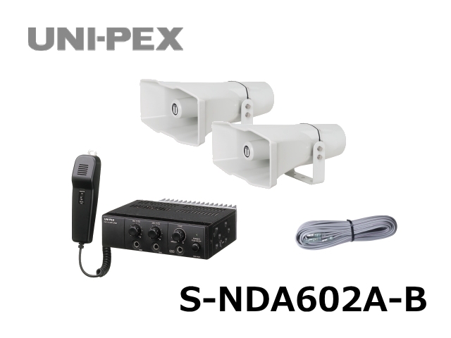S-NDA602A-B】UNI-PEX 車載用アンプ一式 出力 60W クラス セット DC12V