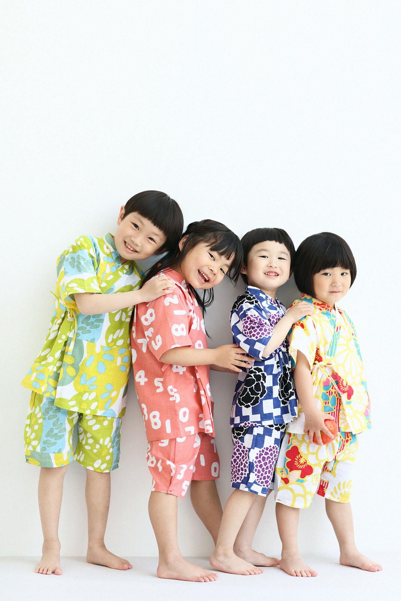 ○いせもめん こどもじんべい／そすうこん ときいろ