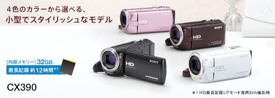 HDR-CX390 | デジタルビデオカメラ Handycam ハンディカム | ソニー