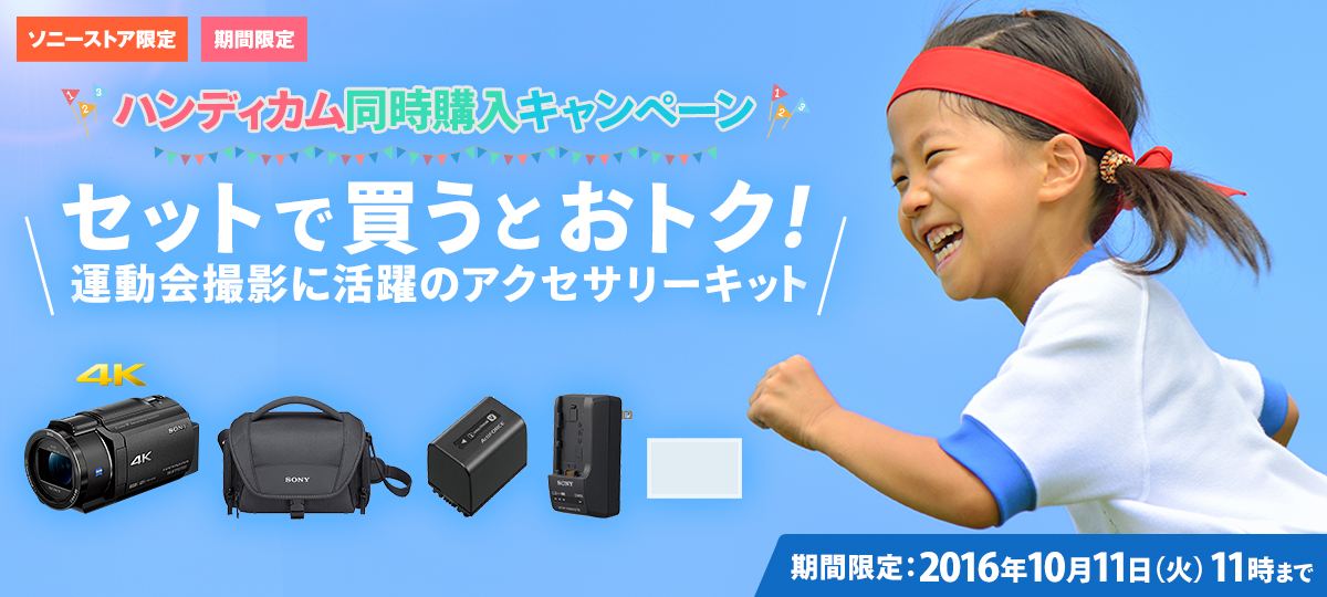 ハンディカム アクセサリーセット 本体同時購入キャンペーン｜ソニー