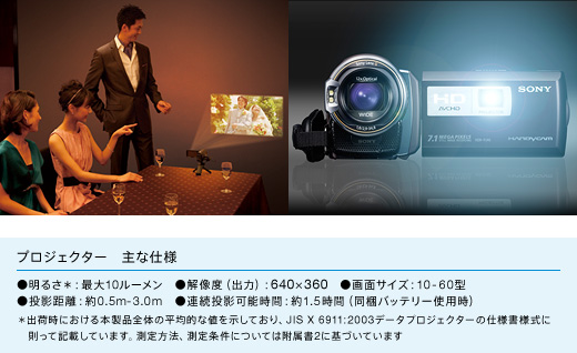 HDR-PJ40V 特長 : 快適な操作性 | デジタルビデオカメラ Handycam