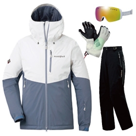 montbell/モンベル/スノーウェア上下セット（レディース）ICWT/GRの