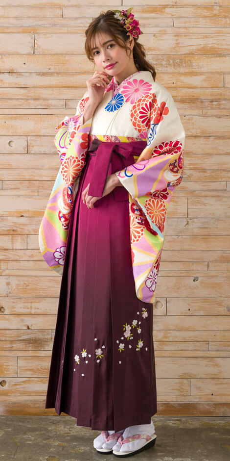 レンタル着物CCC571×袴KOY205 | 【京都さがの館】卒業式袴レンタル