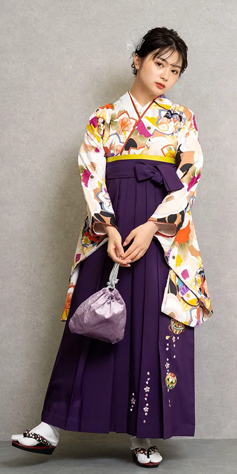 レンタル着物BBB493×袴SKP957 | 【京都さがの館】卒業式袴レンタル