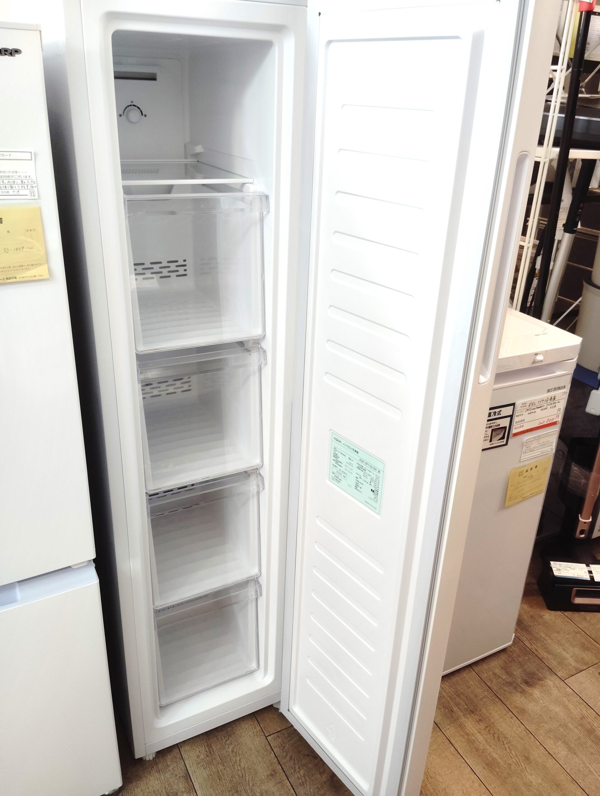 セカンド冷凍庫☆】AQUA 2023年製 AQF-SF11N すき間 ファン式 霜取り