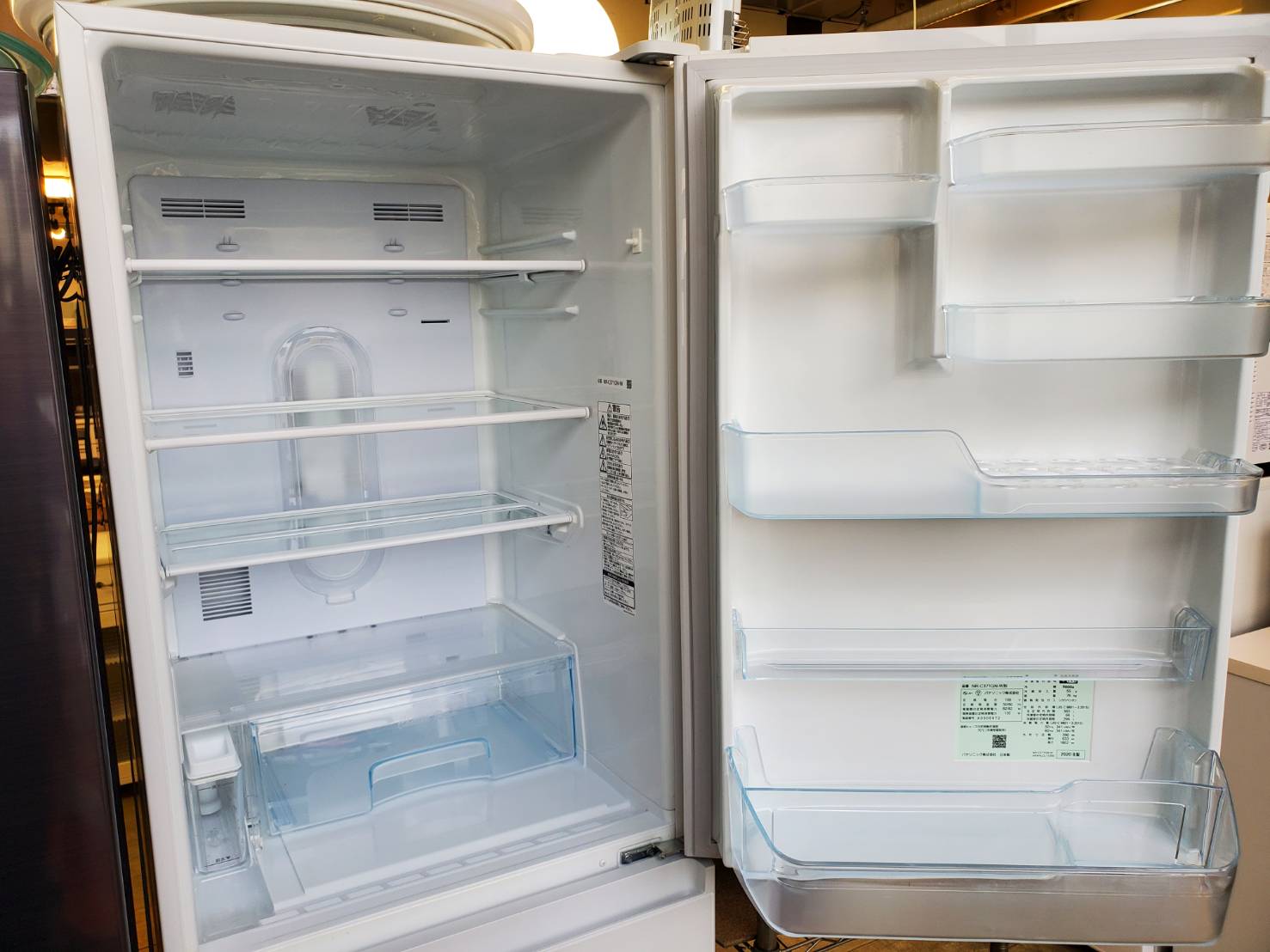 ☆Panasonic パナソニック 365L 3ドア冷蔵庫 2020年製 ガラスドア