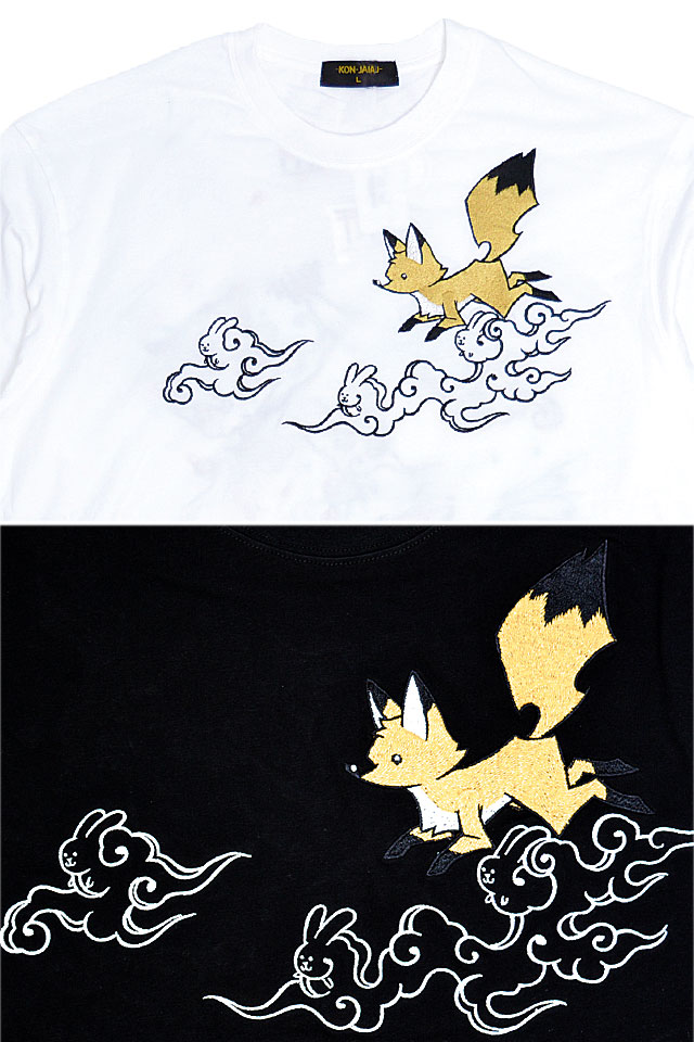 BABYL 百狐夜行 TEE Tシャツ Lサイズ 九尾の狐Tシャツ 青 | ソニー