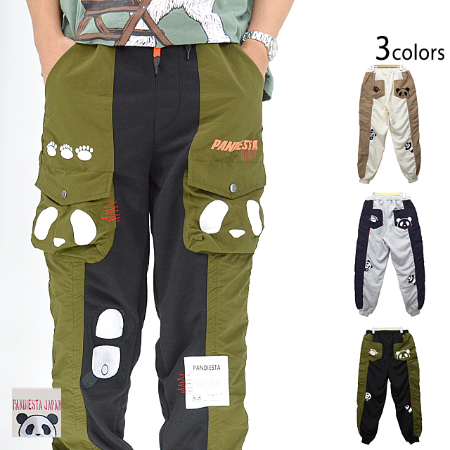 ミリタリーナイロン切替スウェットパンツ PANDIESTA JAPAN 564952