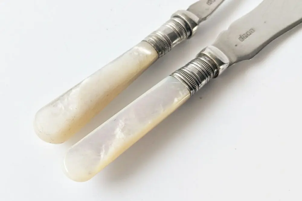 アンティーク マザーオブパール カトラリー イギリス製 白蝶貝の