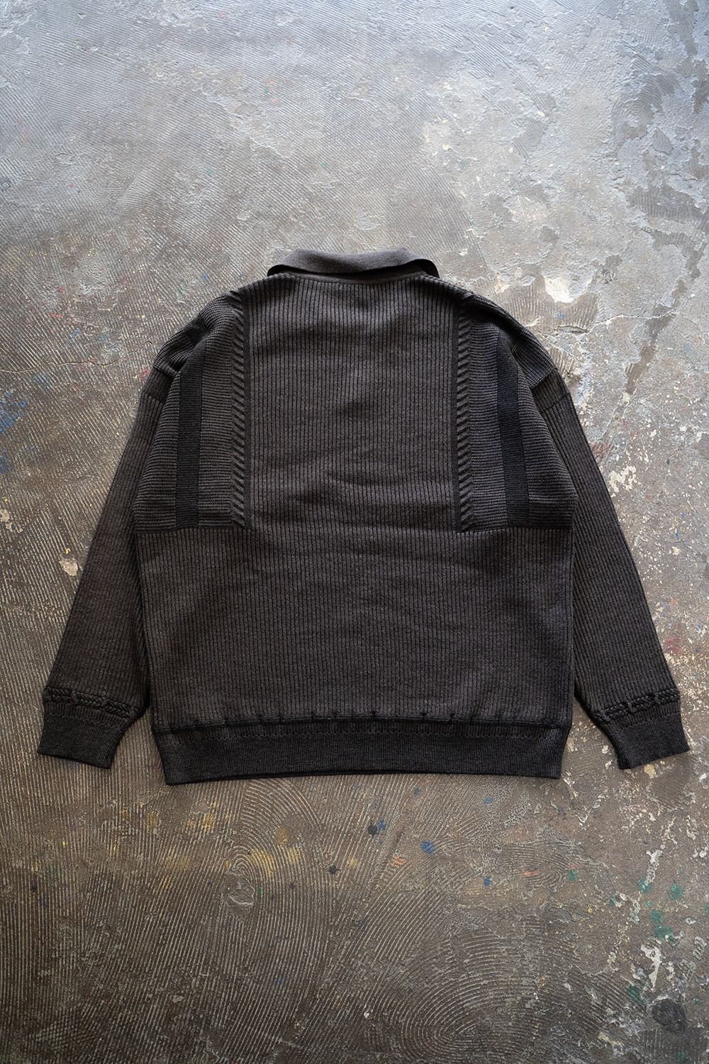 YASHIKI - 【ラスト1点】【25AW】Setsuen Skipper Knit(BROWN) | Salty