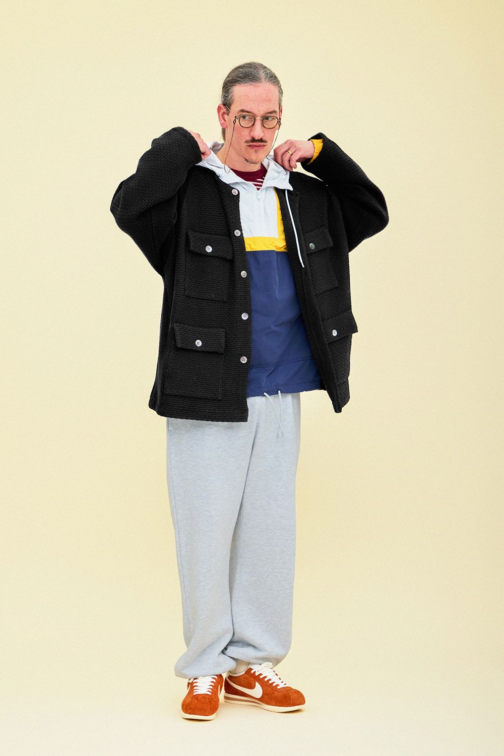 YASHIKI - 【25AW】Shinsetsu Knit Jacket(BLACK) | Salty