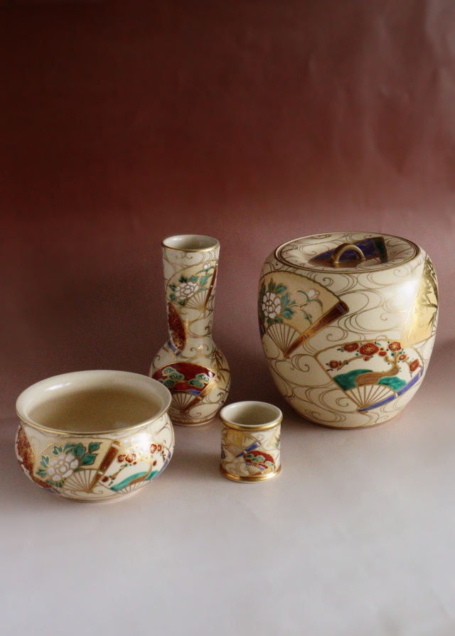 清閑寺窯 杉田祥平作 京焼 皆具 茶道具Antique Sam's Collection