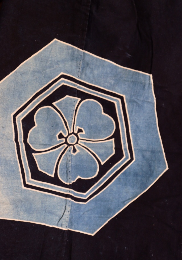 古布 藍染 古裂 藍染アンティーク 油箪 油単 大風呂敷 Antique Sam's