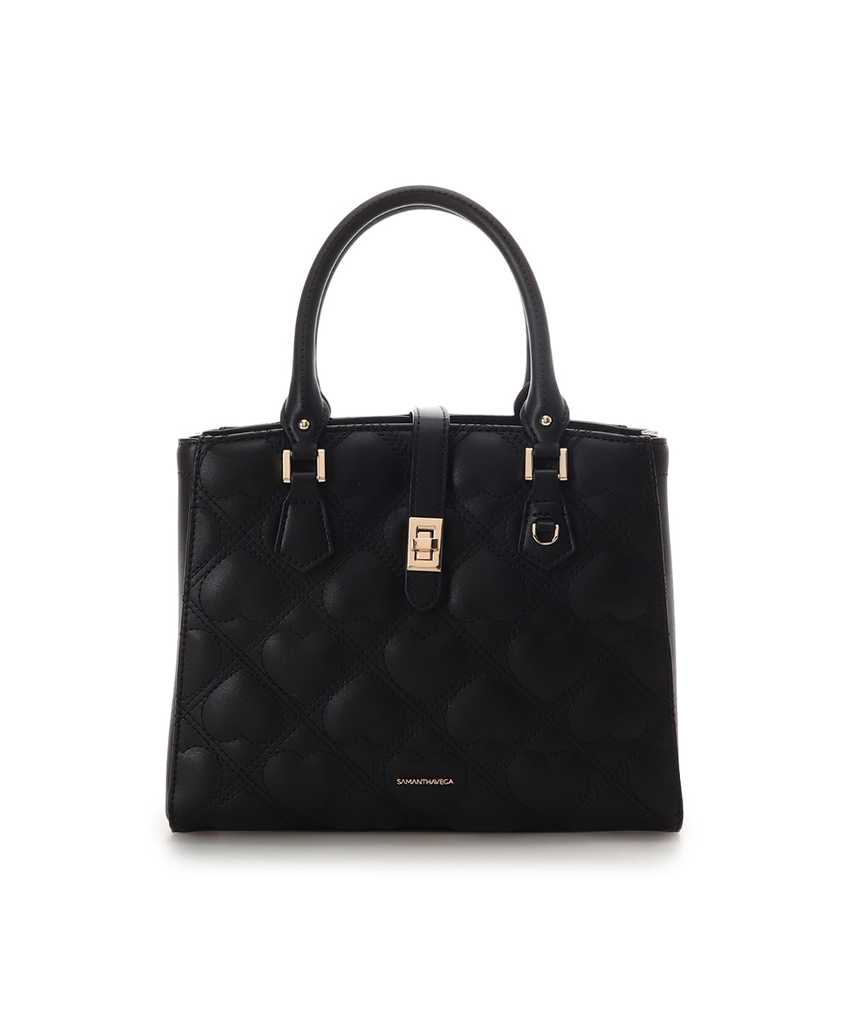 ハートキルトハンドバッグ(FREE ブラック): SAMANTHAVEGAサマンサ