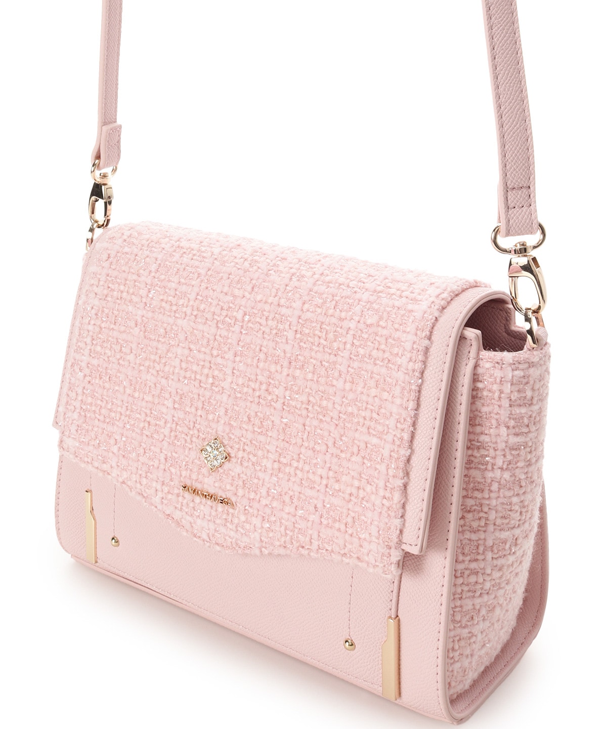 ツイードダイヤカットショルダーバッグ(FREE ピンク): SAMANTHAVEGA