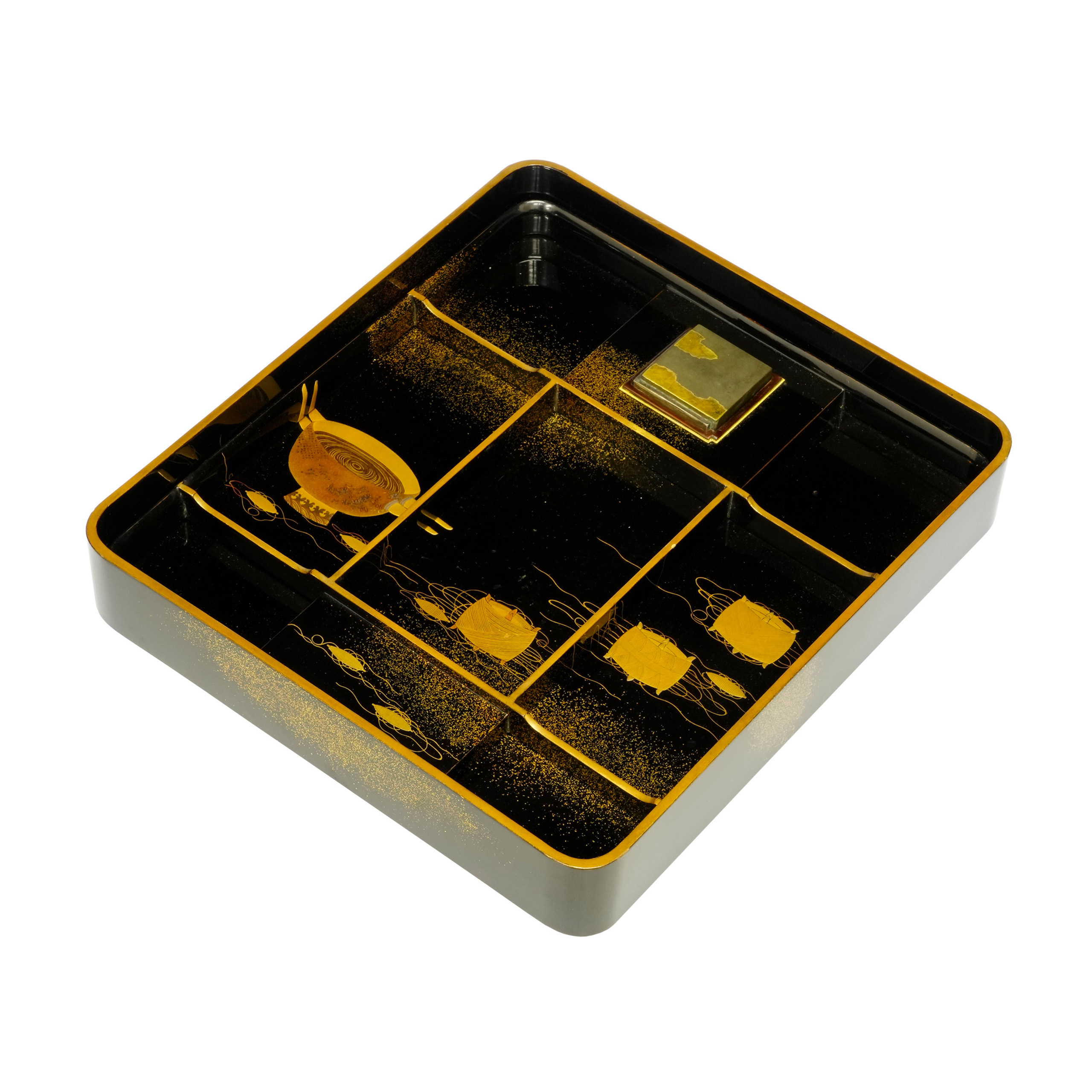 Japanese lacquer box-Makie Suzuri Bako Gosekku (Suzuribako-09