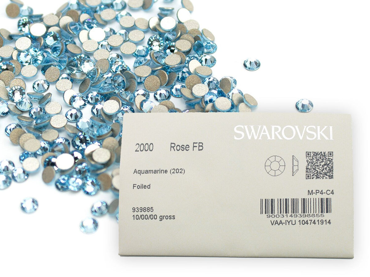 スワロフスキー アクアマリン-#2000 4-ラインストーン・スワロフスキー