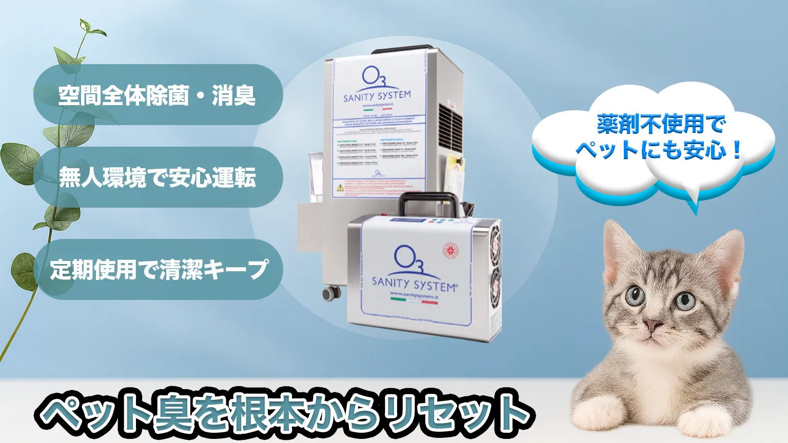 ペットと暮らす家庭の悩み解消！オゾン発生器で空間まるごと消臭・除菌