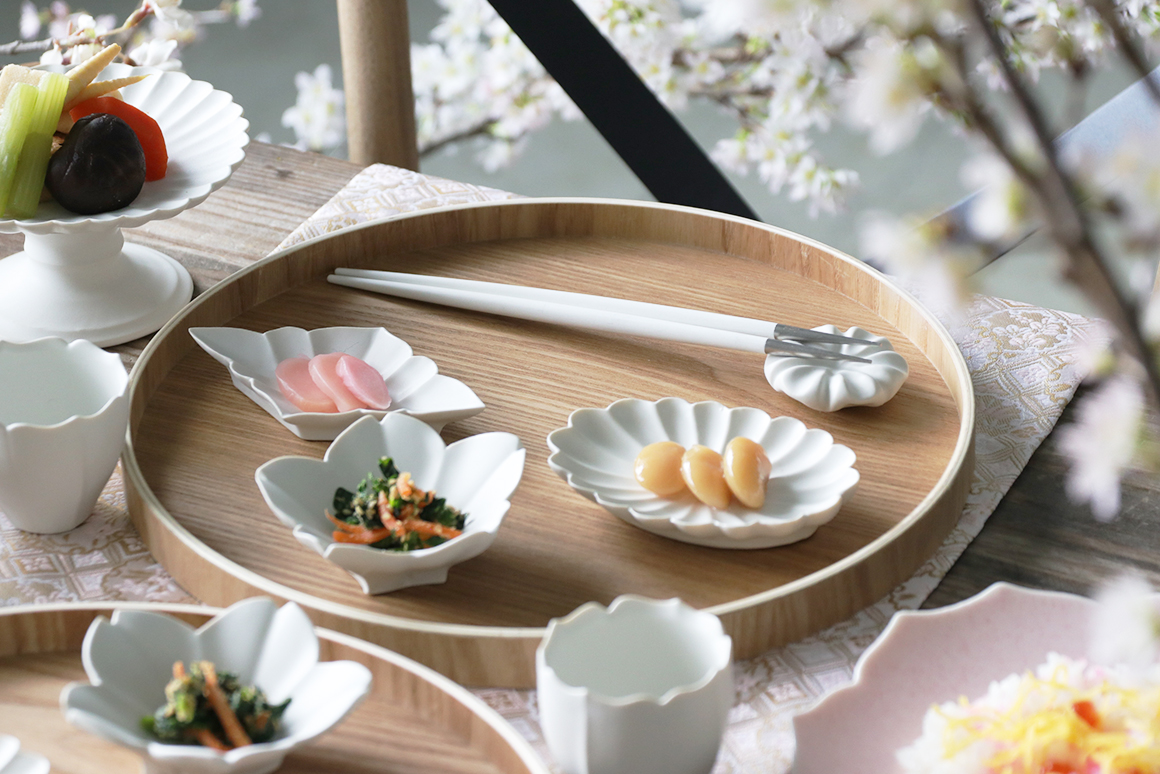 臼杵焼 輪花箸置き4個セット