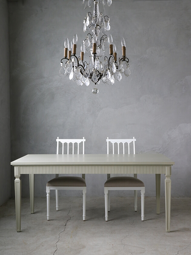 BLANC D'IVOIREチェストPAOLAアンティークホワイトTOPブラウングレー