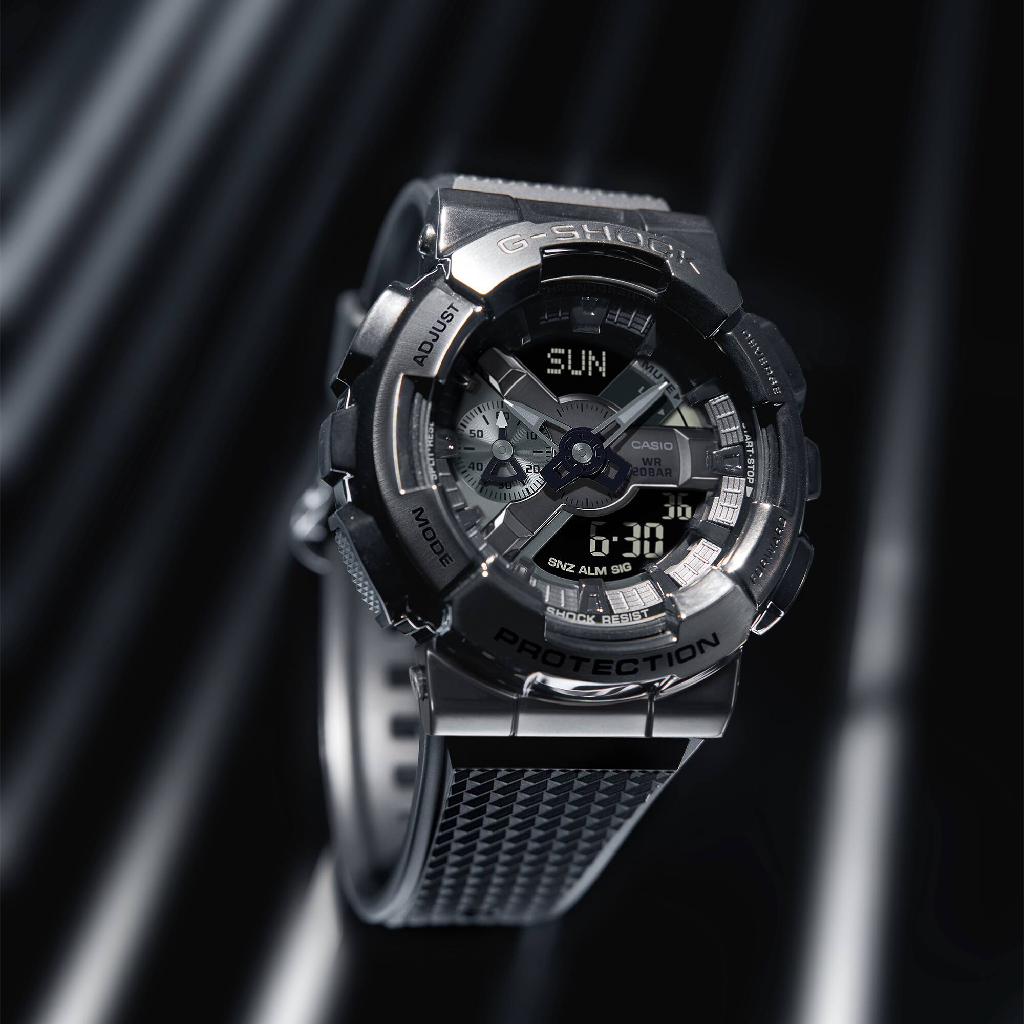 G-Shock GM110BB-1A Metal Clad Ana-Digi Black Metal – Safa Jewelers