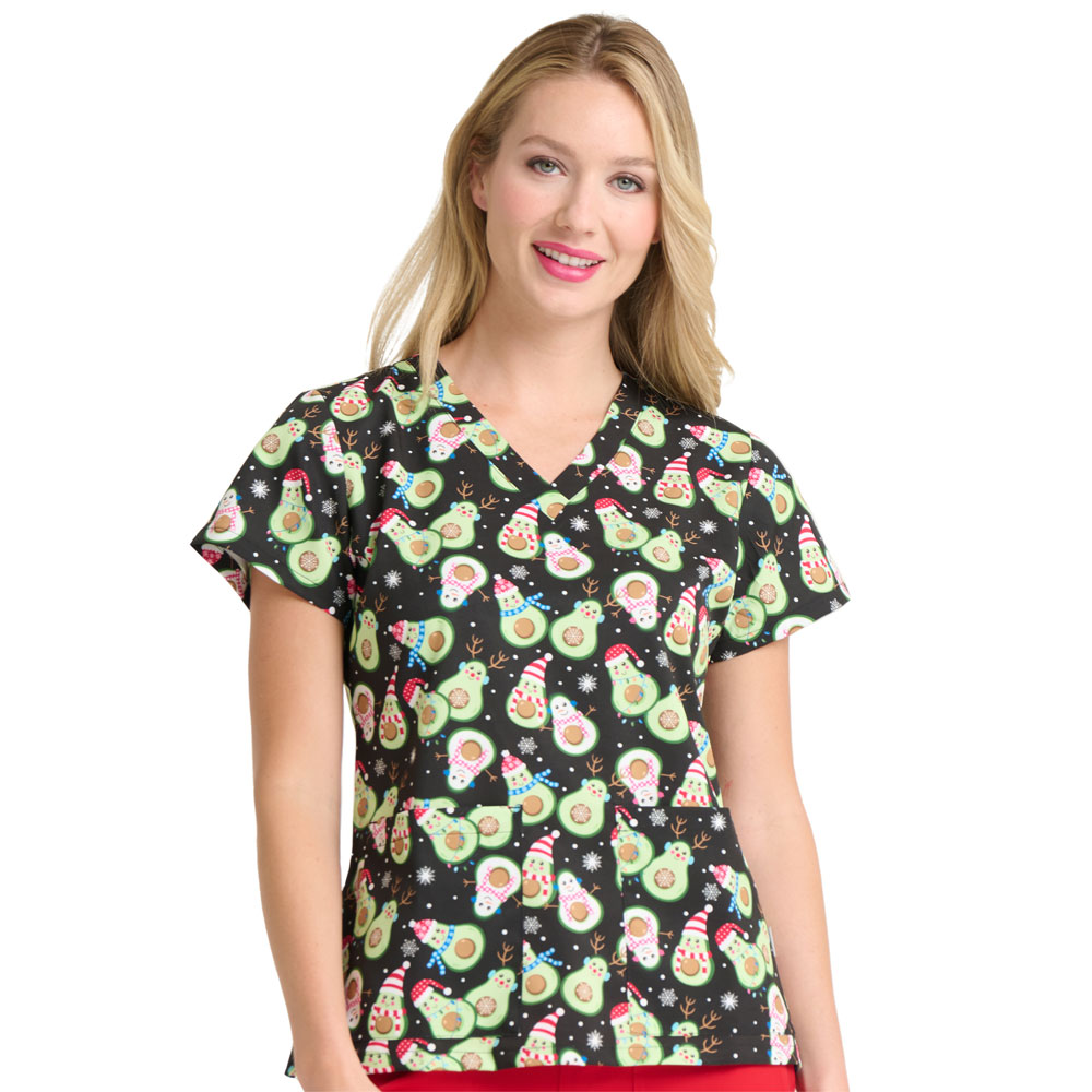 Ava Therese, Zavate, Womens V-Neck Stretch Top, JOLLY AVOCADO