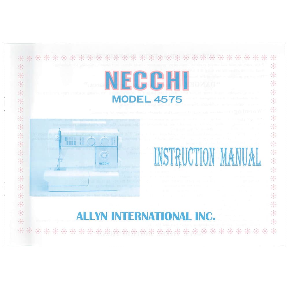 Necchi 4575 Instruction Manual