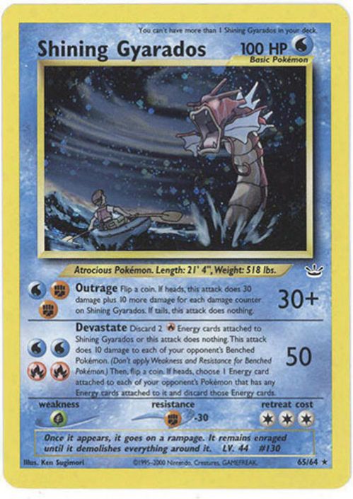 Pokemon Card - Neo Revelation 65/64 - SHINING GYARADOS (holo-foil
