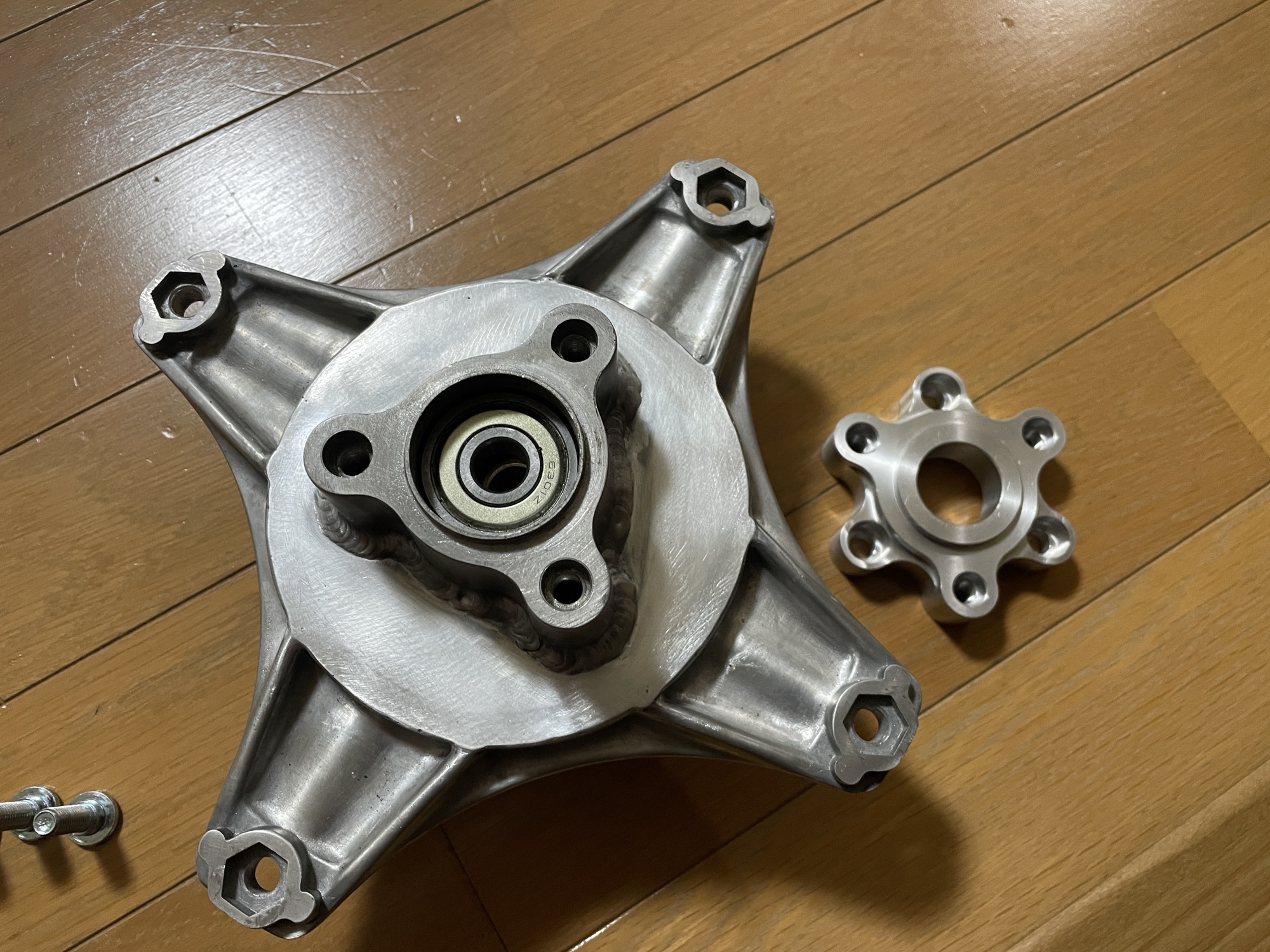 ダックス・シャリー】ディスクハブの加工とブレーキロータースペーサー