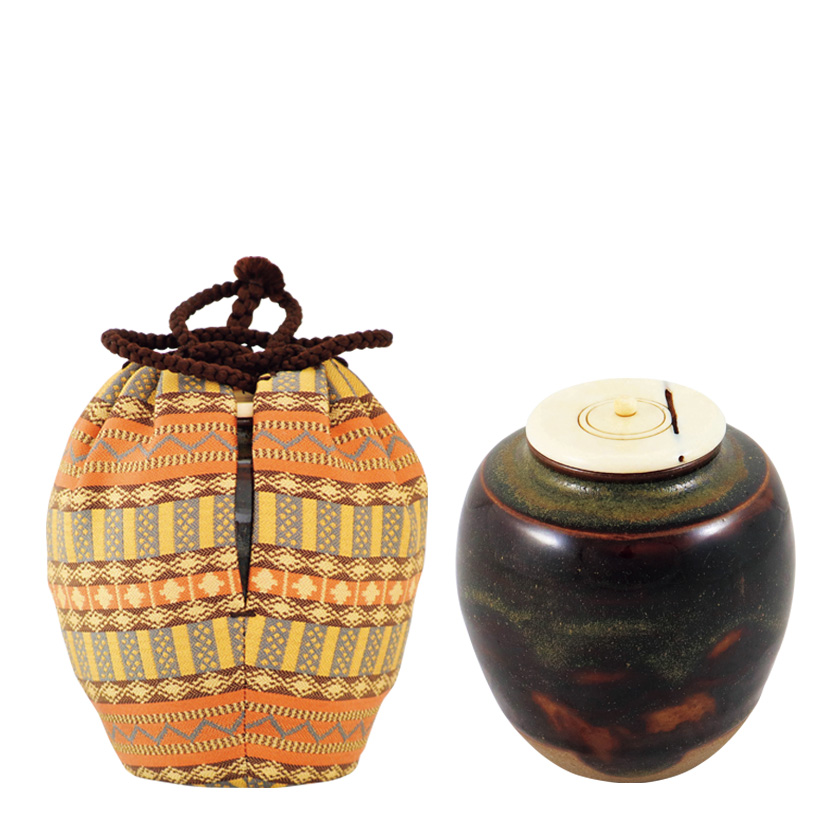 茶道具 茶入（ちゃいれ） 茶入 大名物 漢作 唐物 暁山肩衝写 仕覆